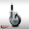 Service Caster 5'' SS Thermoplastic Rubber Swivel 1'' Expanding Stem Caster with Brake SCC-SSEX20S514-TPRB-TLB-1 - alternate 3